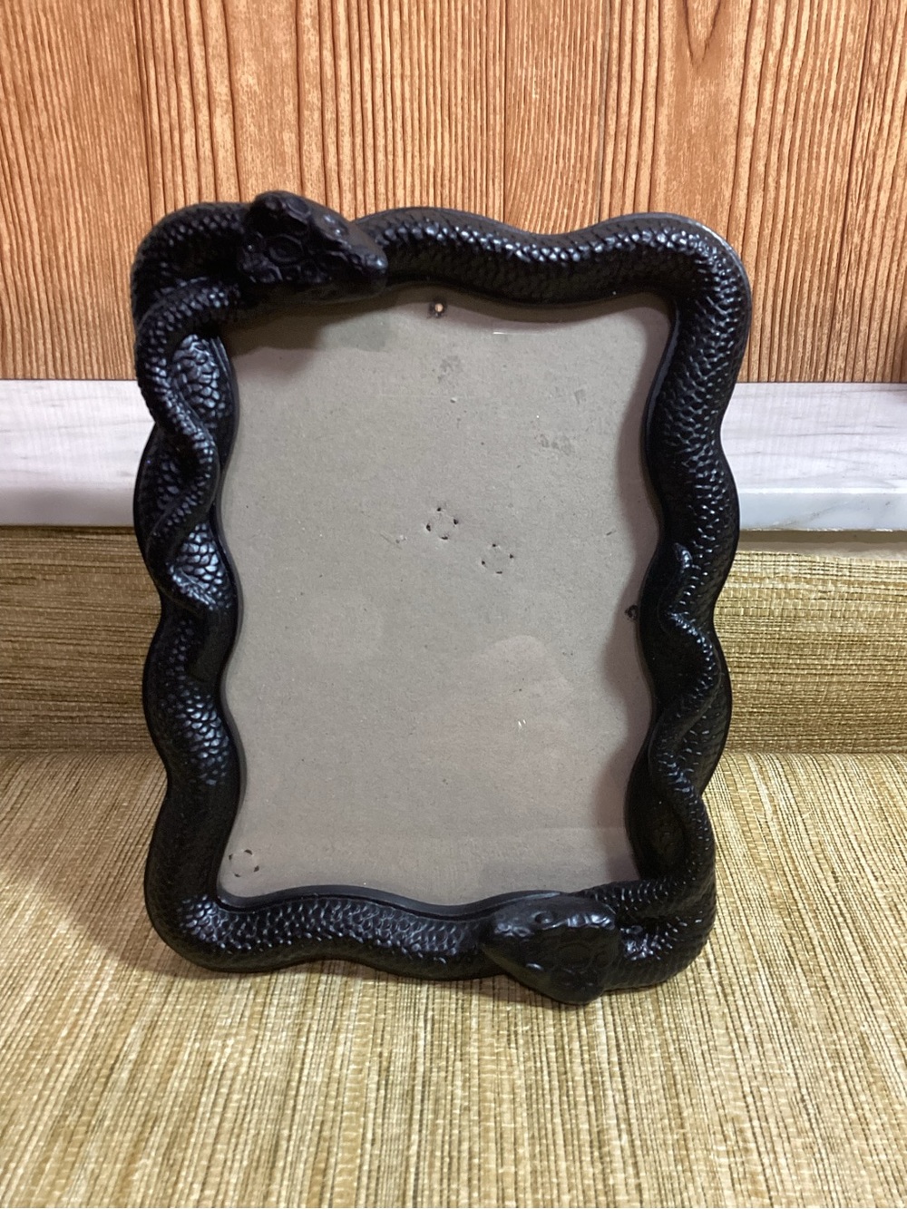 Black Resin Snake Frame Decorative Photo Frame - Brand Unspecified holds 5x7